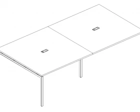 Стол для переговоров 320x144 опоры DUE A4.PRO images