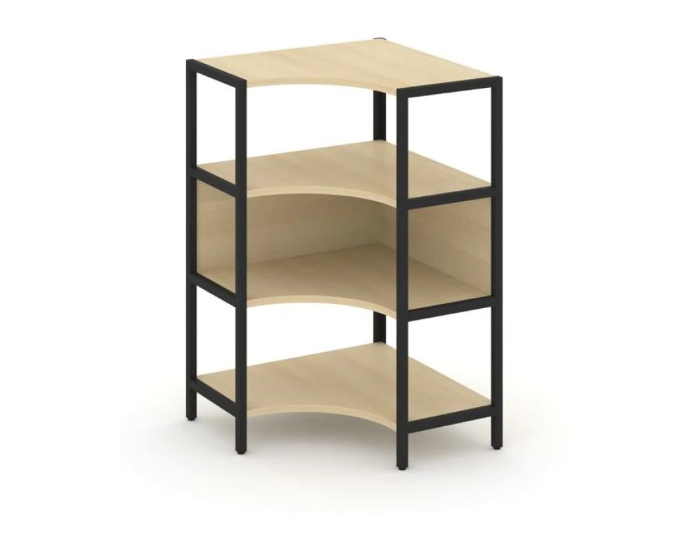 Односекционный угловой стеллаж трехярусный 810х810х1246 Шелф Систем / Shelf System