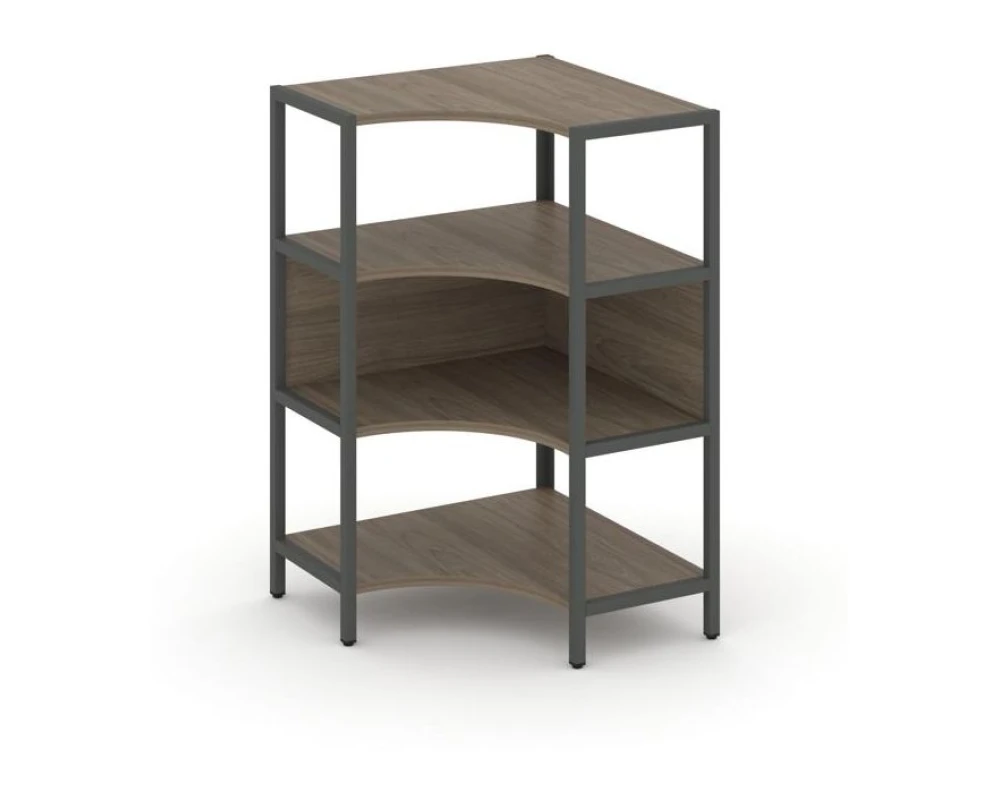 Односекционный угловой стеллаж трехярусный 810х810х1246 Шелф Систем / Shelf System