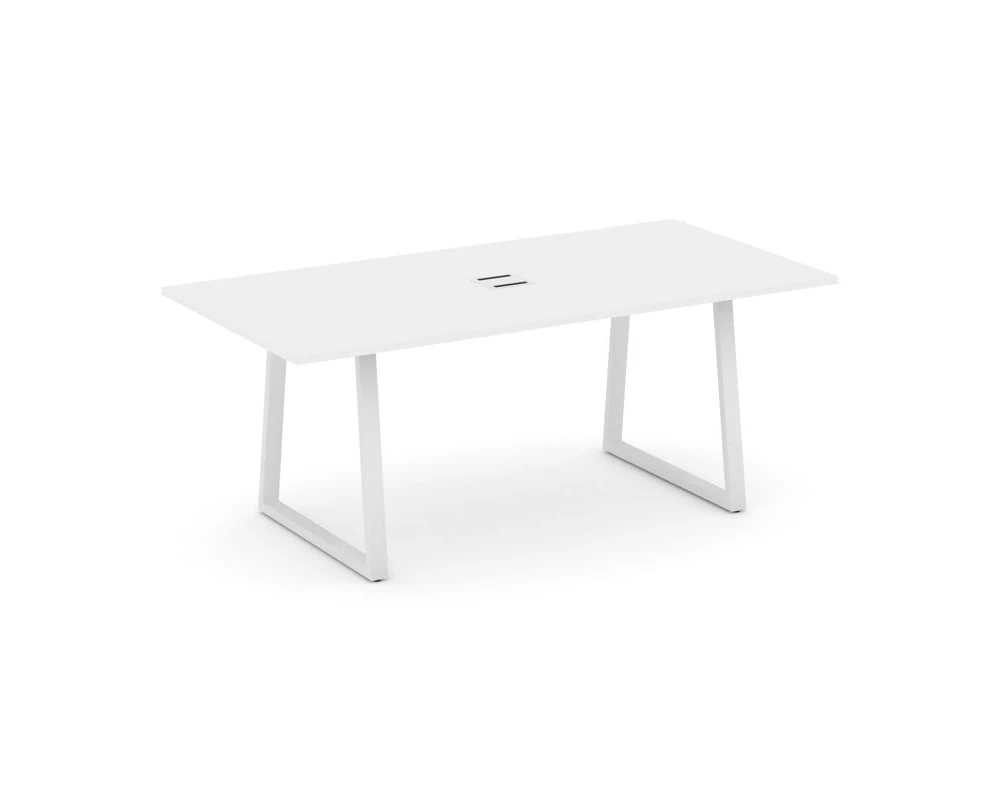 Стол переговорный опоры трапеция с лючком 1980x980x750 Стайл Проджект Директ / Style Project Direct