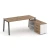 Дуб табак/Белый/Дуб табак/Металл антрацит
