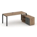 Дуб табак/Дуб табак/Антрацит/Металл черный