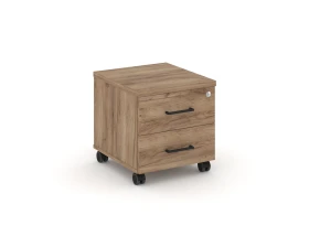 Тумба мобильная 2 ящ. Стандартные колеса 416x460x437 Стайл Проджект / Style Project images