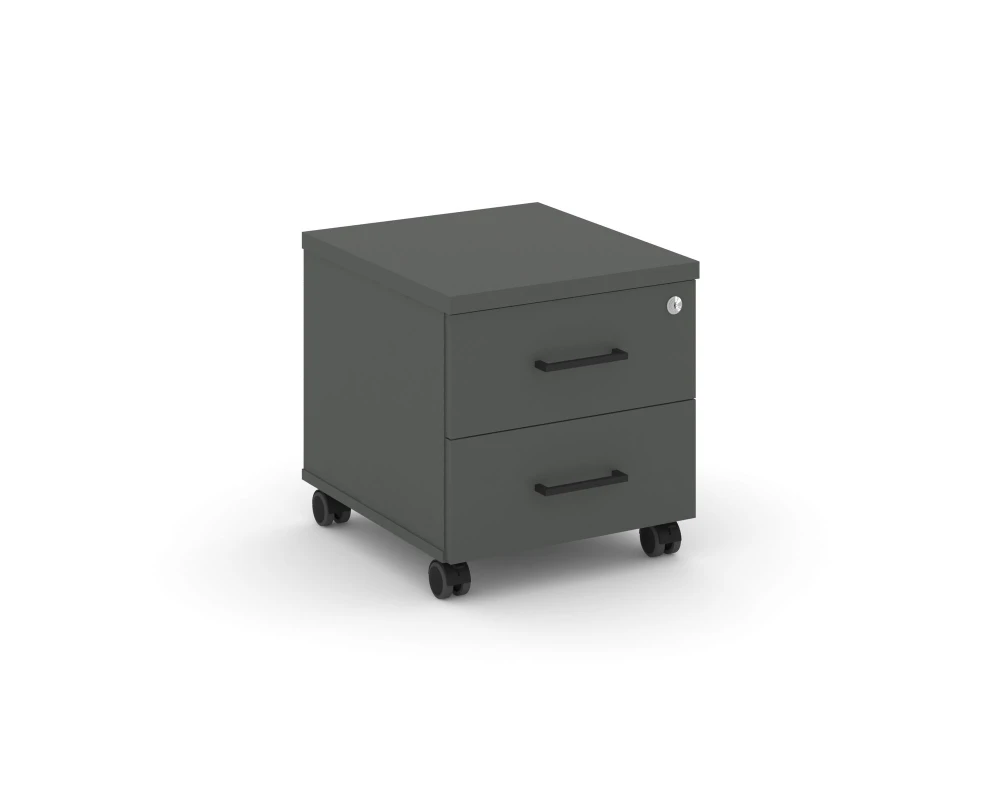 Тумба мобильная 2 ящ. Стандартные колеса 416x460x437 Стайл Проджект / Style Project
