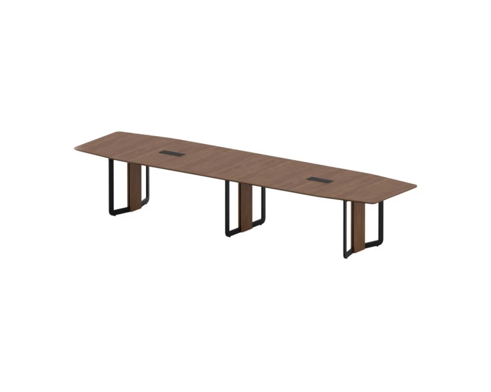 Конференц-стол, лючок 405,6х108х74,3 Reflex Орех/Черный