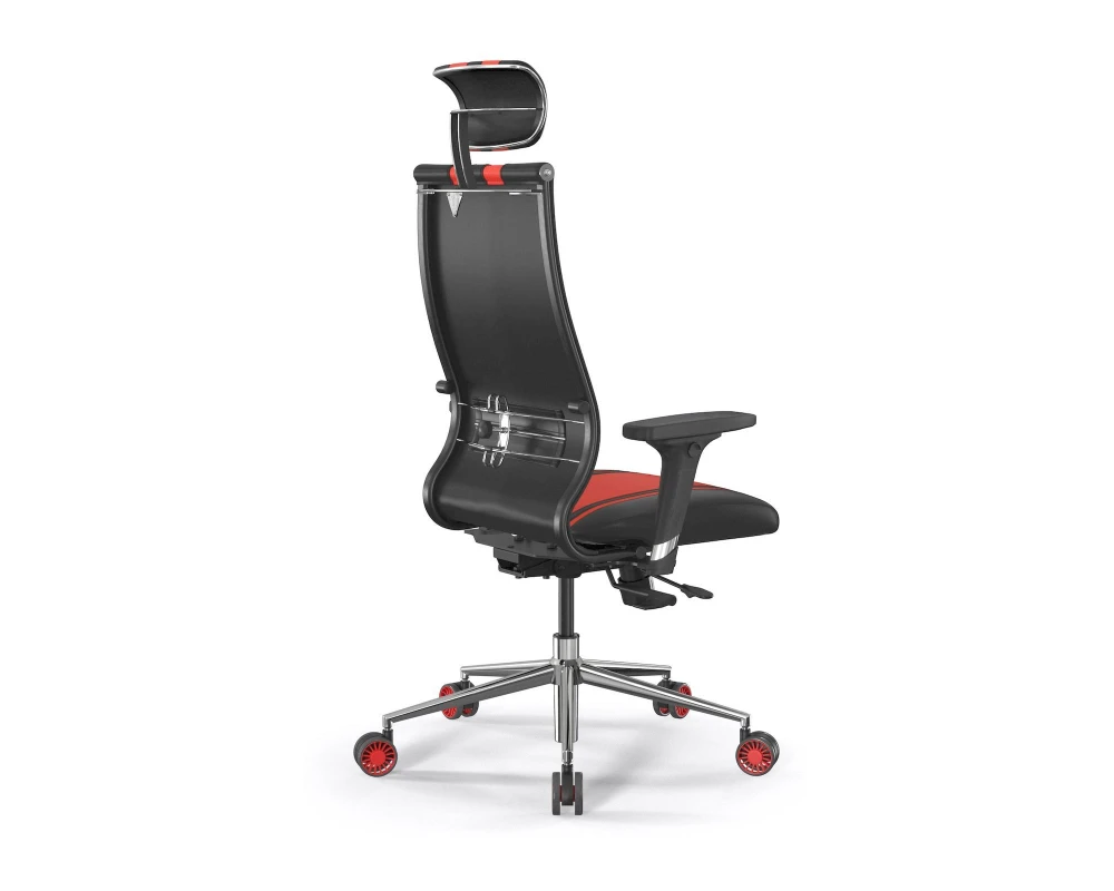 Кресло ErgoLife SynchroSit 10 B2-187D M18.B23.G18.W32 Экокожа, Черный/Красный