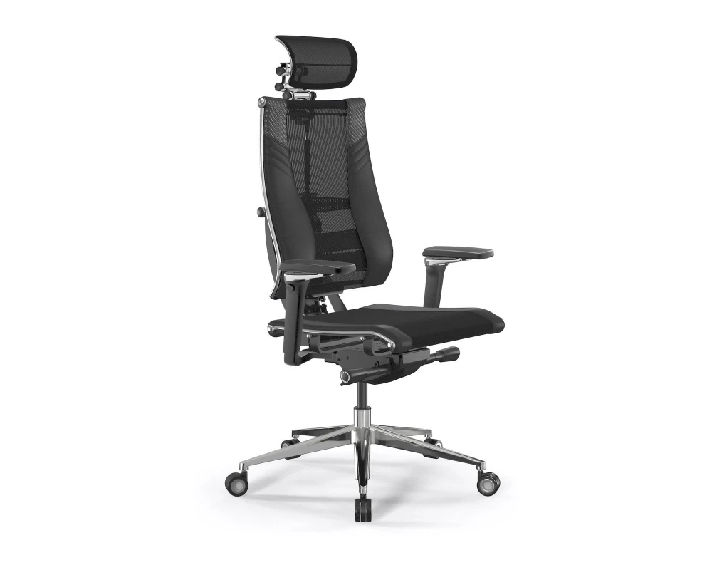 Кресло Y 4DT B2-15D M26.B32.G25.W04 Сетка/Экокожа, Черный
