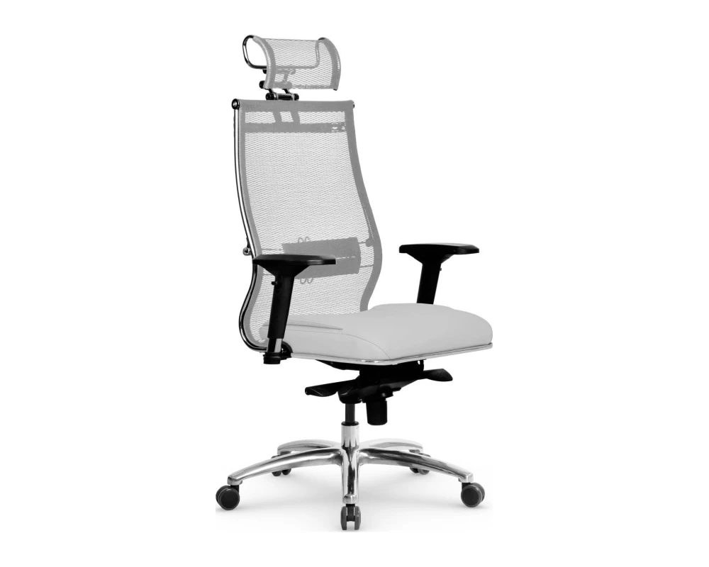 Кресло Samurai SL-3.05 MPES Сетка/Экокожа, Белый