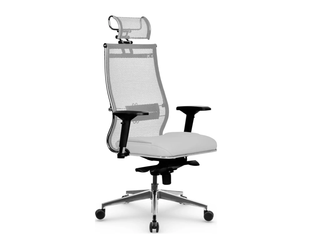 Кресло Samurai SL-3.051 MPES Сетка/Экокожа, Белый