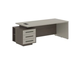 Стол руководителя с тумбой, левый 2200х900х750 Веллион / Velion images